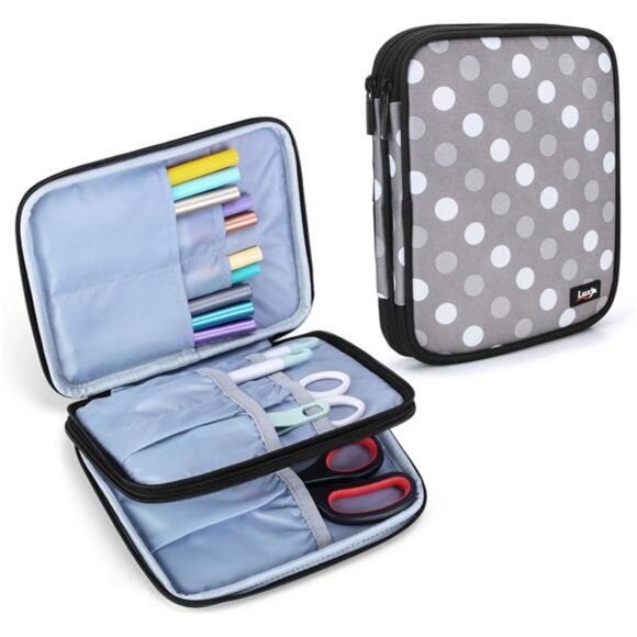 Carrying Bag Compatible with Cricut Pen Set and Basic Tool Set, Double-layer - Picture 1 of 7